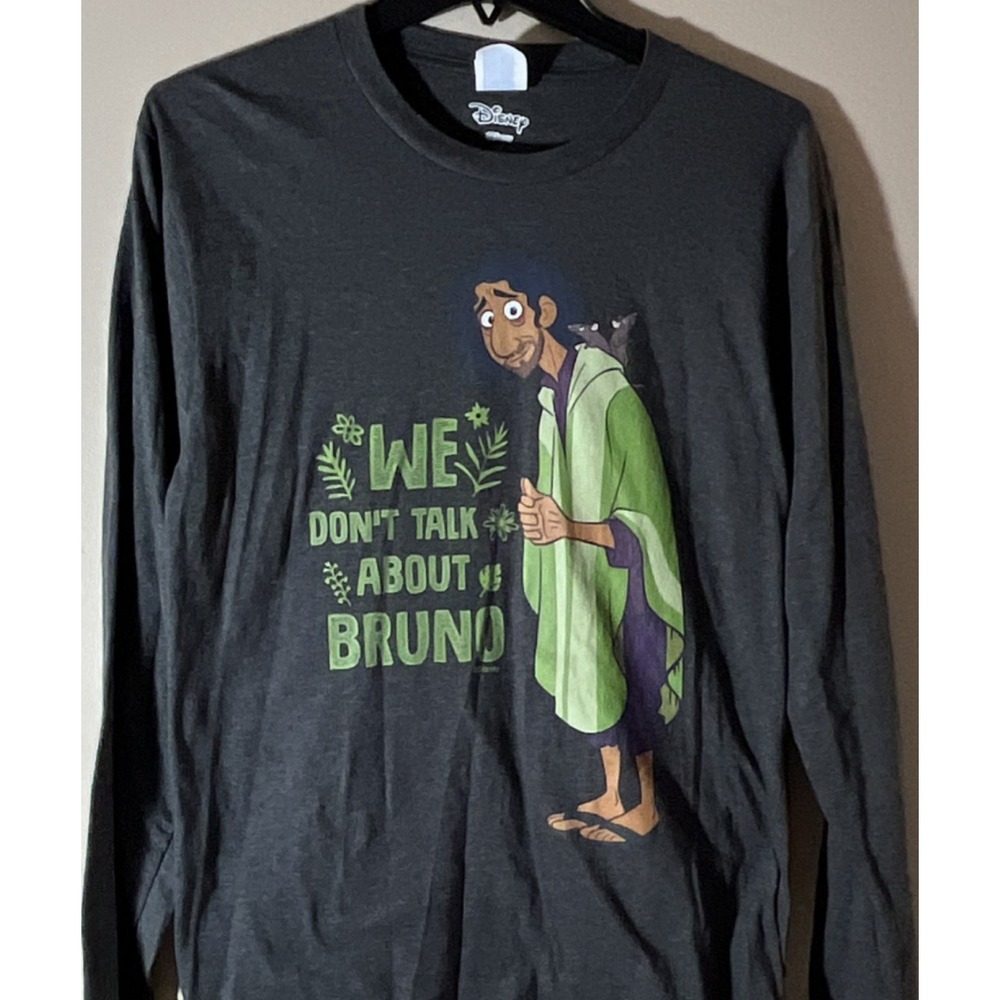 Disney Encanto Bruno 'We Don't Talk About Bruno' Dark Gray Long Sleeve T-Shirt